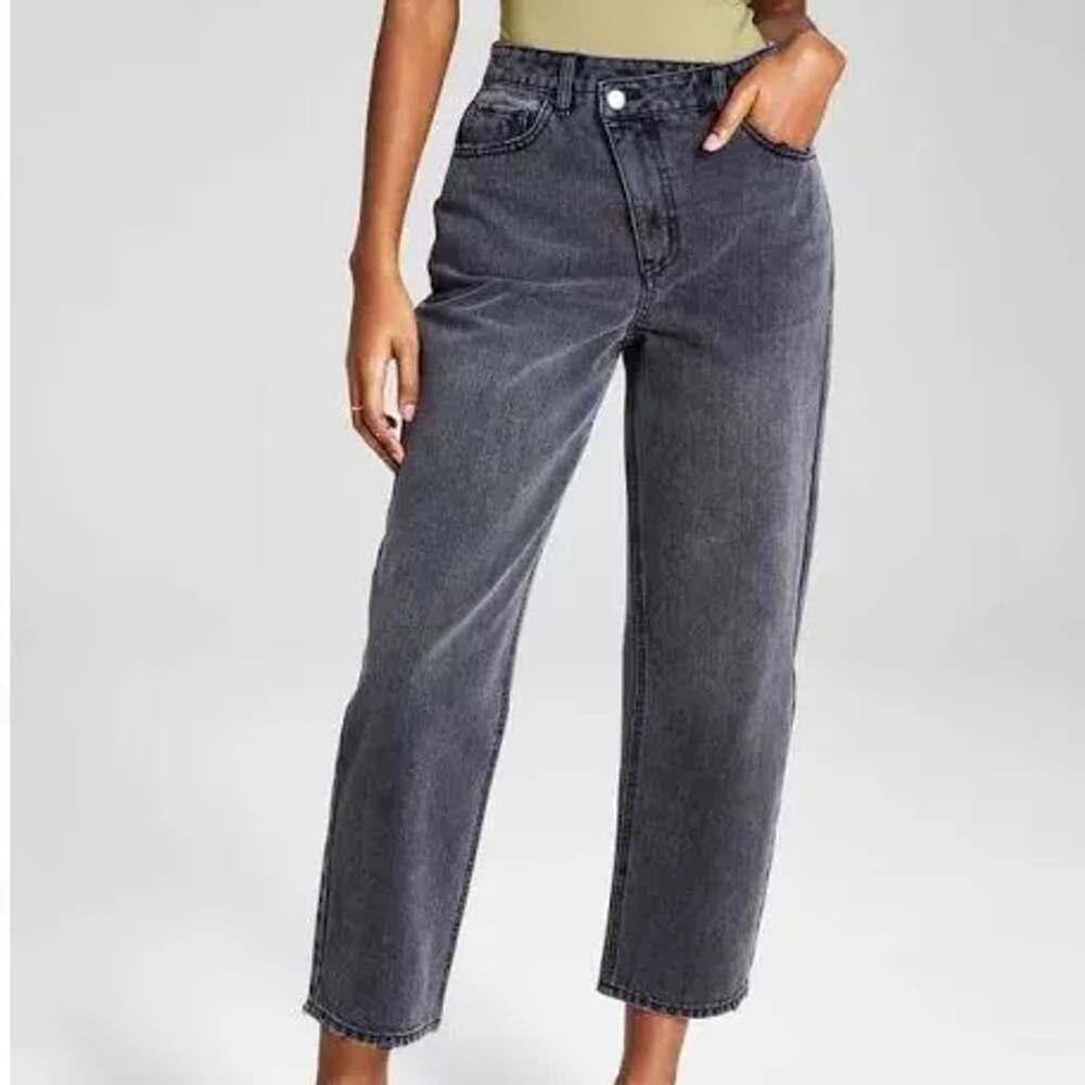 And Now This Crossover Waist Straight Barrel Jeans Size 29 Black Wash